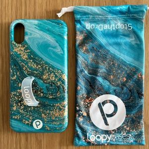 Loopy teal jasper case